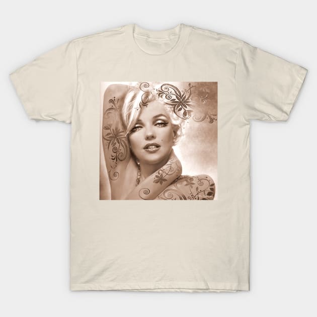 MM 127 Deco sepia T-Shirt by Theo Danella